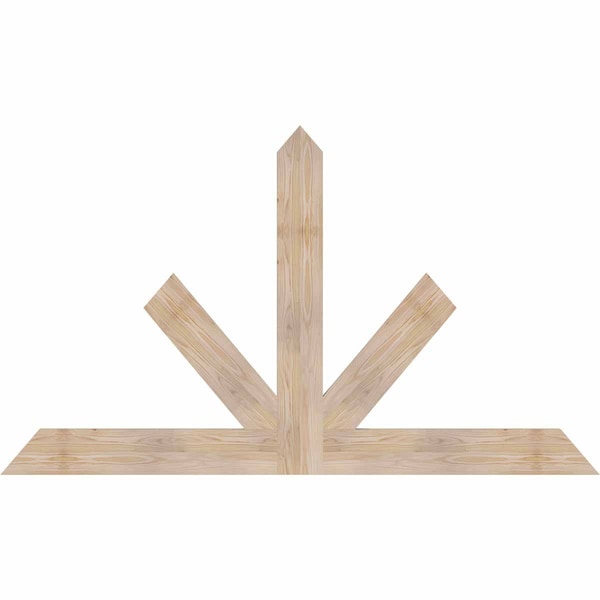 Ekena Millwork Saratoga Smooth Timber Gable Bracket, Douglas Fir, 72"W x 42"H x 1 1/2"D x 5 1/2"F, 14/12 Pitch GBW072X42X0206SAR00SDF - main